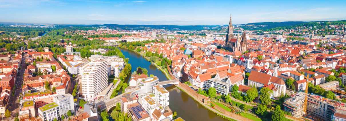 aerial photo of Ulm, Germany