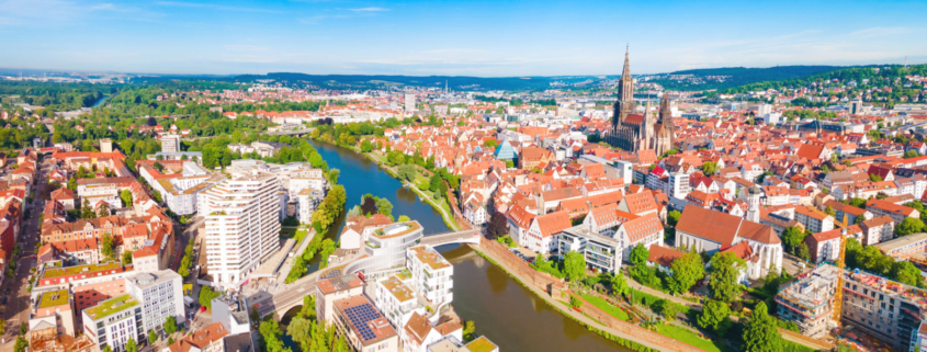 aerial photo of Ulm, Germany