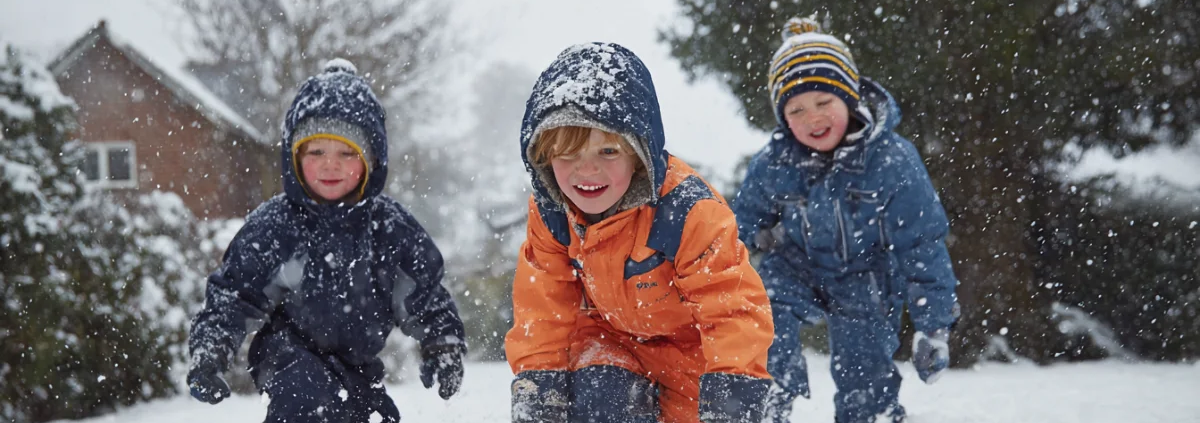 image of kids playing in snow